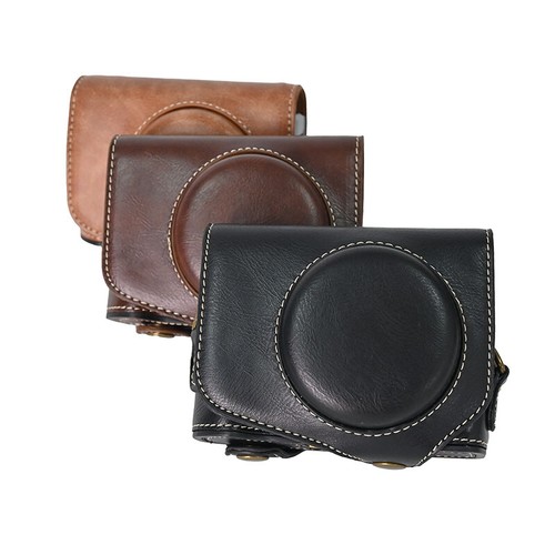 Leather camera case bag - camera,