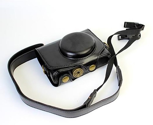 Leather case camera bag - case,